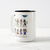 古代エジプトの神々 ツートーンマグカップ (正面左)