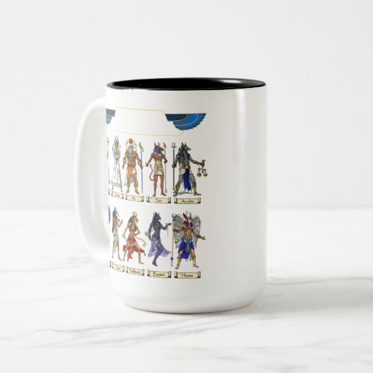 古代エジプトの神々 ツートーンマグカップ (正面左)