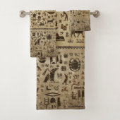 古代エジプトの神およびヒエログリフ バスタオルセット (インサイチュ)