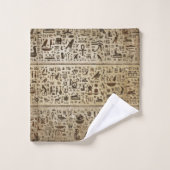 古代エジプトの神およびヒエログリフ バスタオルセット (ウォッシュタオル)