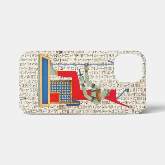 古代エジプトの神と象形文字 iPhoneケース (裏面横)