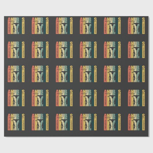 古代エジプトの神のAnubisの休暇神のMythos ラッピングペーパー (フラット)