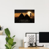 古代エジプトの神トト、ピラミッドと諺 ポスター (ホームオフィス)