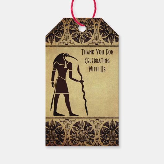 古代エジプトの神トースゴールデン結婚ズ ギフトタグ (正面)