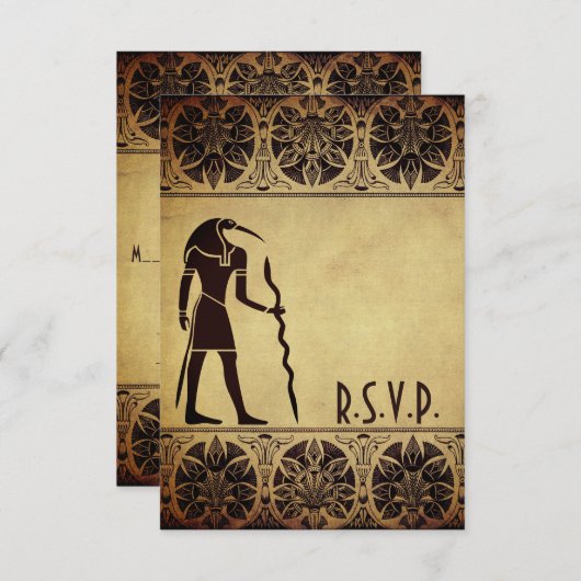 古代エジプトの神トースゴールデン結婚ズ 出欠カード (正面/裏面)