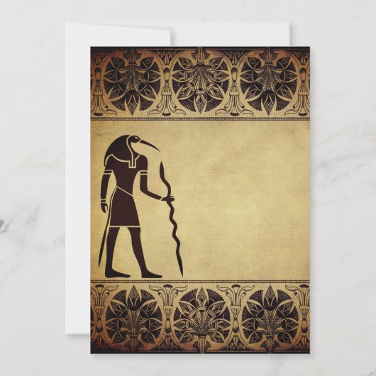 古代エジプトの神トースゴールデン結婚ズ 招待状 (裏面)