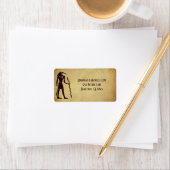 古代エジプトの神トートゴールデンアドレス ラベル (インサイチュ)