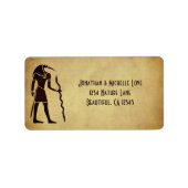 古代エジプトの神トートゴールデンアドレス ラベル (正面)