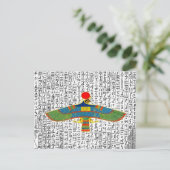 古代エジプトの神ホルスホーク ポストカード (スタンド正面)