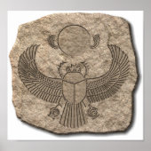 古代エジプトの神聖なスカラブストーン ポスター (正面)