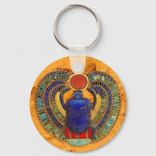 古代エジプトの神聖なスカラブ キーホルダー (正面)