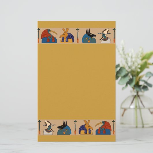 古代エジプトの神話的な神のミイラ式 便箋 (スタンド正面)