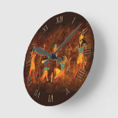 古代エジプトの神 ラウンド壁時計 (傾斜)