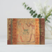 古代エジプトの結婚式　出欠確認返信カード 出欠カード (スタンド正面)