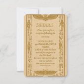 古代エジプトの結婚式 詳細カード 招待状 (正面)