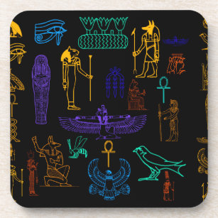 古代エジプトの絵文字と記号 コースター