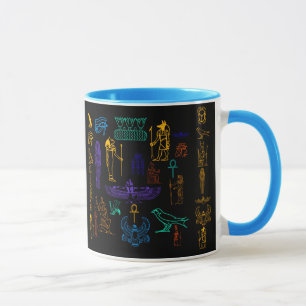 古代エジプトの絵文字と記号 マグカップ