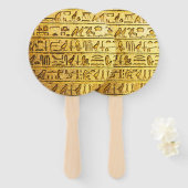 古代エジプトの絵文字イエローハンドファン ハンドファン (正面&裏面)