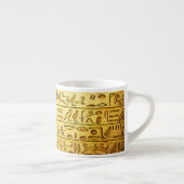 古代エジプトの絵文字イエロー専門マグカップ エスプレッソカップ (右)