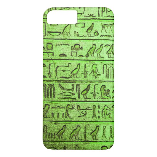古代エジプトの絵文字グリーンiPhone 7プラス Case-Mate iPhoneケース (裏面)