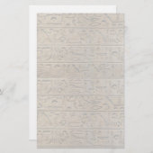 古代エジプトの絵文字デザインの筆記用紙 便箋 (正面/裏面)