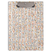古代エジプトの絵文字パターンの背景 クリップボード (正面)