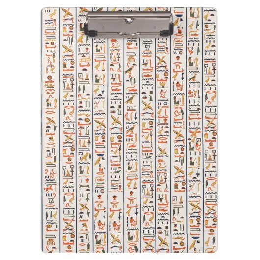 古代エジプトの絵文字パターンの背景 クリップボード (正面)