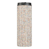 古代エジプトの絵文字パターンの背景 タンブラー (裏面)