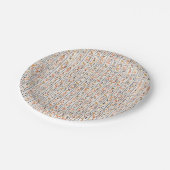 古代エジプトの絵文字パターンの背景 ペーパープレート (アングル)