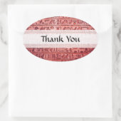 古代エジプトの絵文字レッド 楕円形シール (バッグ)