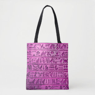 古代エジプトの絵文字紫のトートバッグ トートバッグ