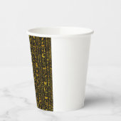 古代エジプトの絵文字金ゴールドと黒い色 紙コップ (左)