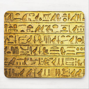 古代エジプトの絵文字黄色いマウスパッド マウスパッド