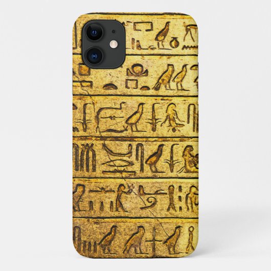 古代エジプトの絵文字黄色いiPhone 11事件 Case-Mate iPhoneケース (裏面)