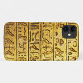 古代エジプトの絵文字黄色いiPhone 11事件 Case-Mate iPhoneケース (裏面(横))