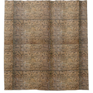 古代エジプトの絵文字 シャワーカーテン