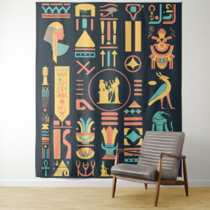 古代エジプトの絵文字 タペストリー
