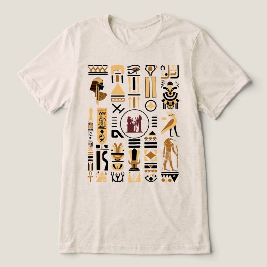 古代エジプトの絵文字 トライブレンドＴシャツ (デザイン正面)