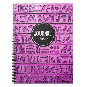 古代エジプトの絵文字 – 紫のノート ノートブック