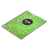 古代エジプトの絵文字 – 緑のノート ノートブック (左側)