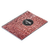 古代エジプトの絵文字 – 赤いノート ノートブック (左側)