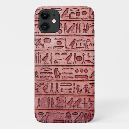 古代エジプトの絵文字-赤いiPhoneケース Case-Mate iPhoneケース (裏面)