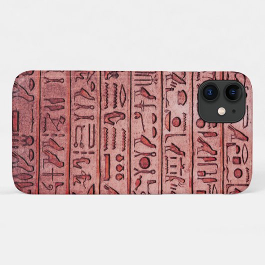古代エジプトの絵文字-赤いiPhoneケース Case-Mate iPhoneケース (裏面(横))