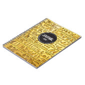 古代エジプトの絵文字 – 黄色のノート ノートブック (左側)