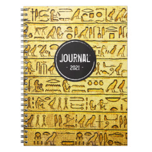 古代エジプトの絵文字 – 黄色のノート ノートブック
