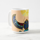 古代エジプトの翼のあるスカラベ コーヒーマグカップ (正面左)