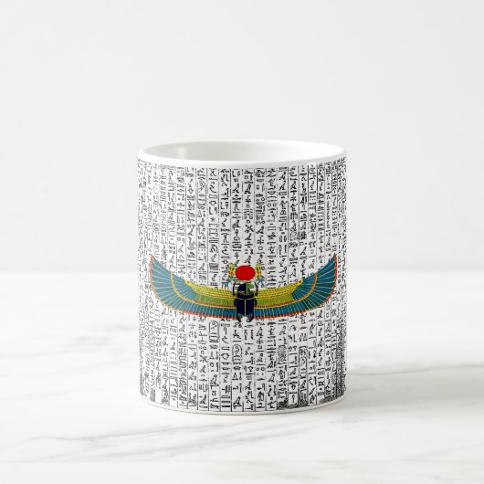 古代エジプトの翼の付いたスカラブマウスパッド コーヒーマグカップ (中央)