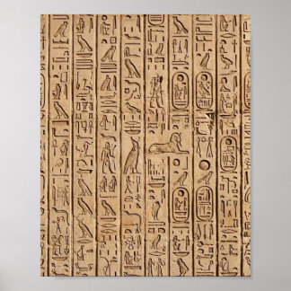 古代エジプトの聖刻文字 ポスター