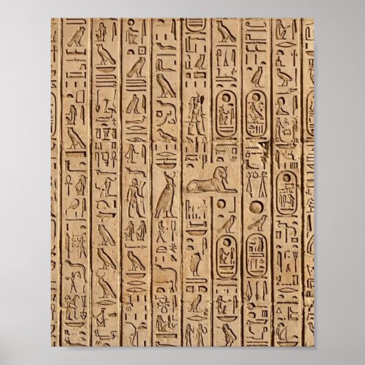 古代エジプトの聖刻文字 ポスター (正面)
