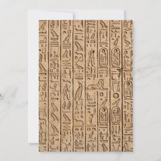 古代エジプトの聖刻文字 招待状